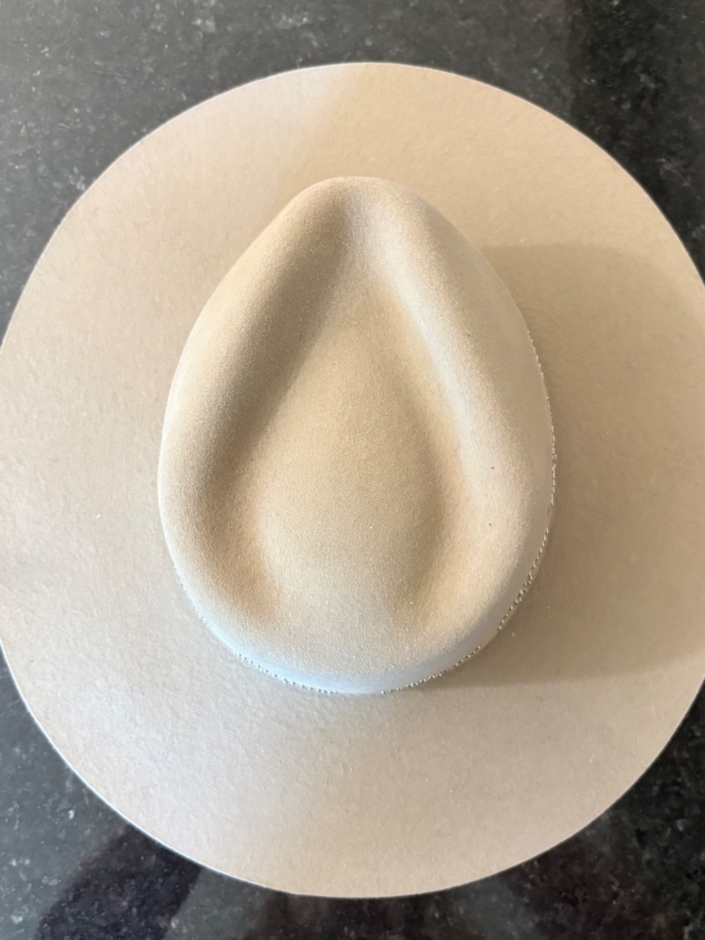 NWT Calleen Cordero Tan Studded Wool Felt Rancher Fedora Hat - SZ Large - Picture 7 of 17